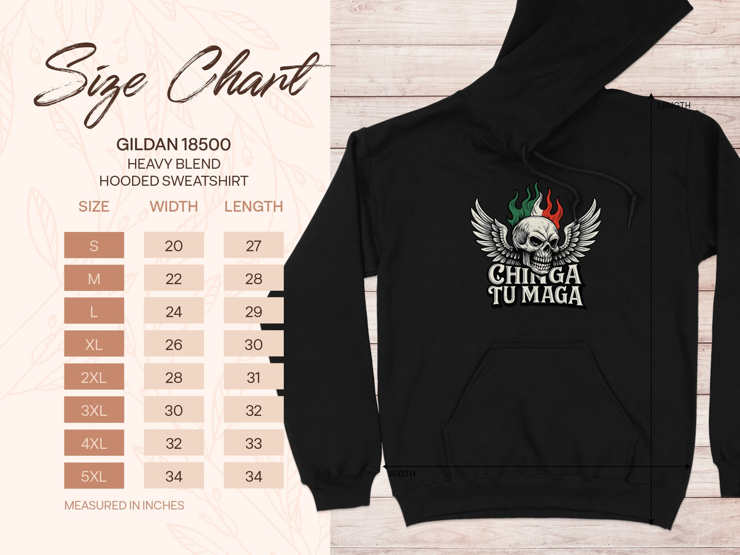 Chinga Tu Maga Heavy Blend Hooded Sweatshirt product type