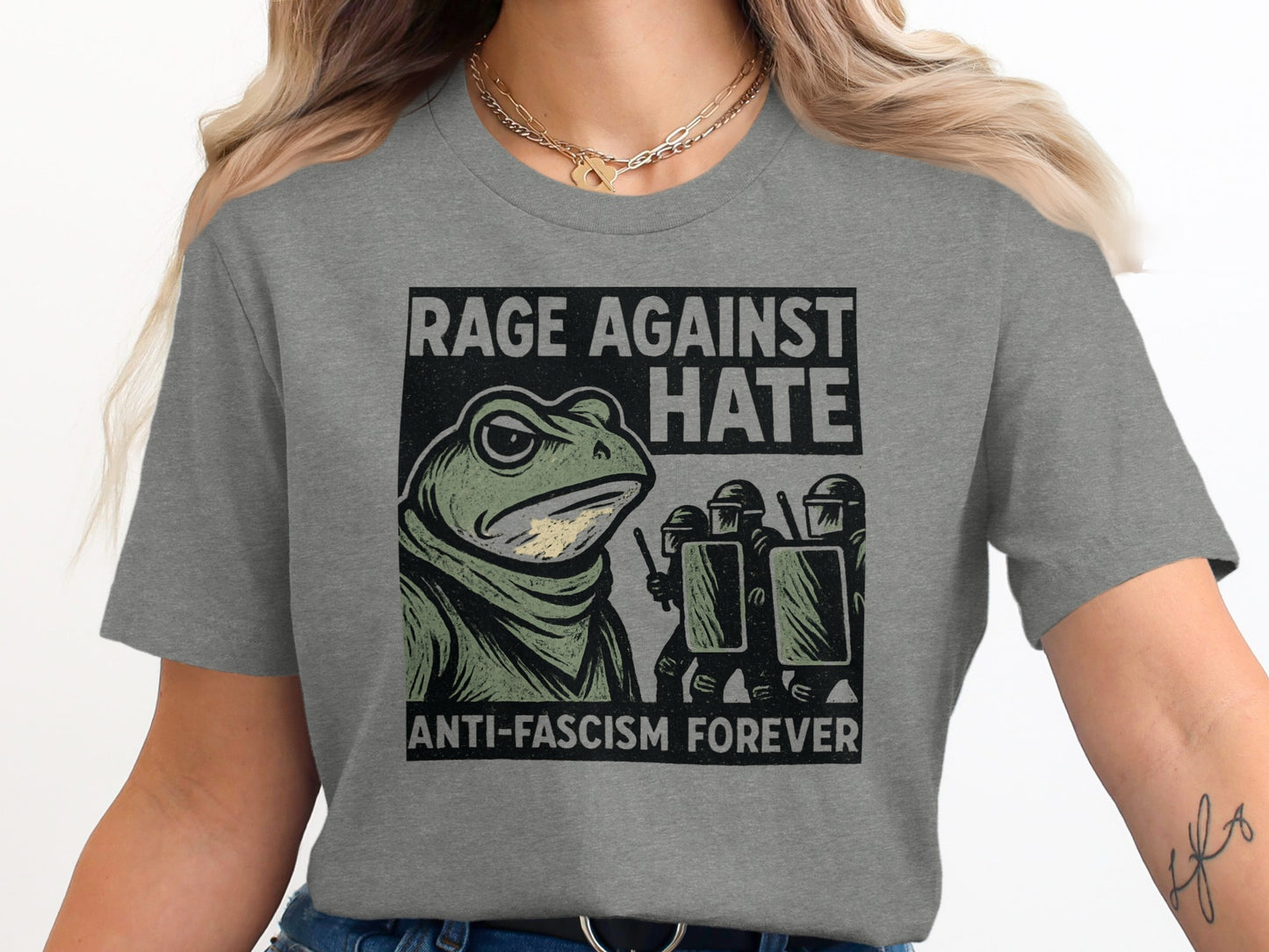Rage Against Hate Anti-Fascism Forever T-shirt