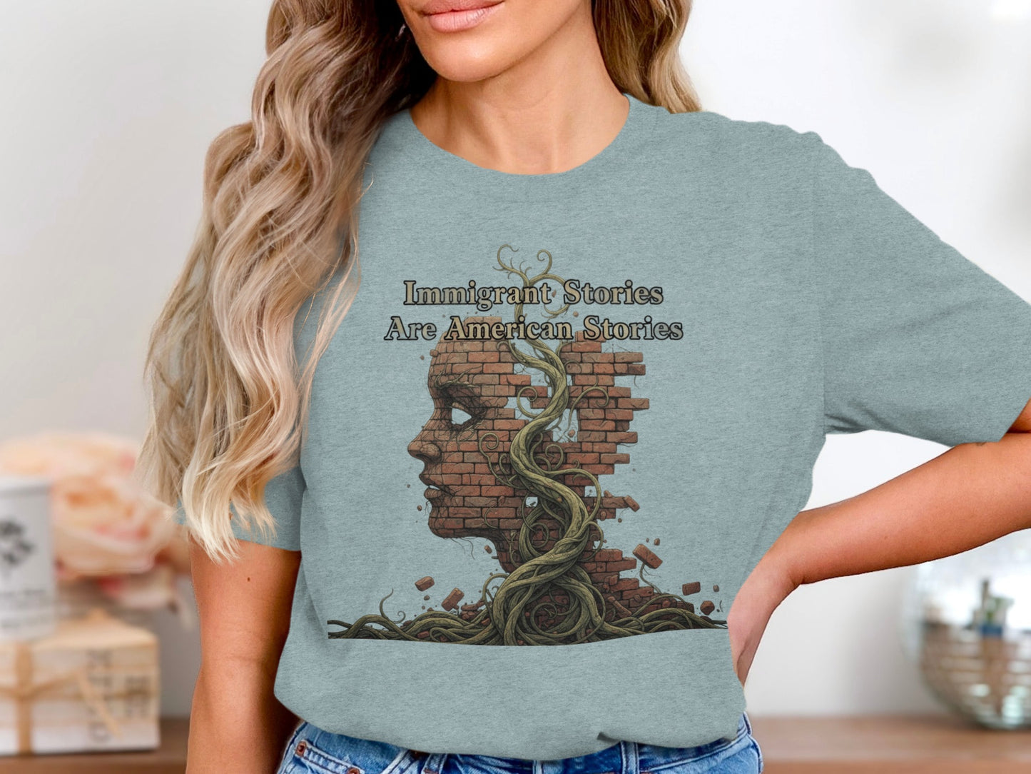 Immigrant Stories Are American Stories graphic shirt product