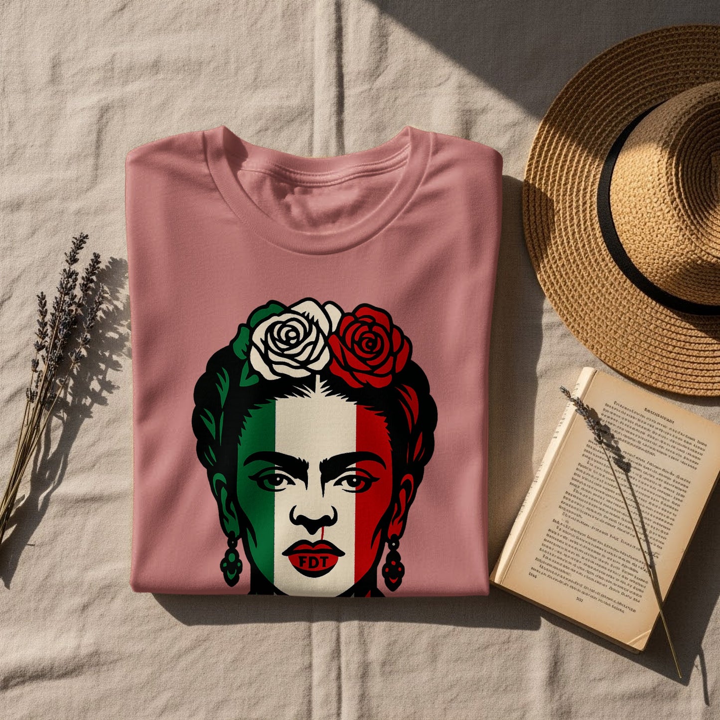 Frida Kahlo Mexican Flag Graphic Tee product type