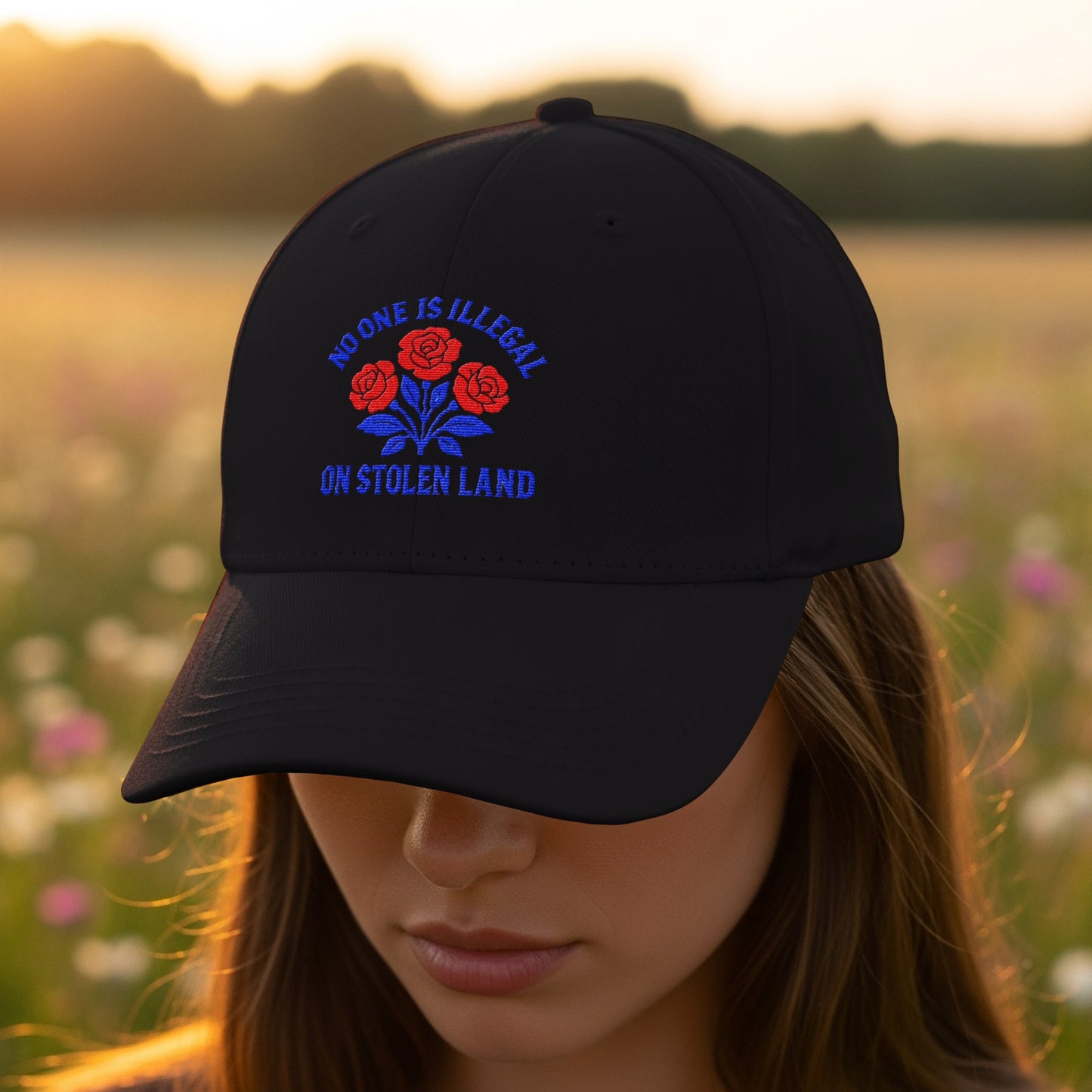 No One Is Illegal On Stolen Land Message Cap product