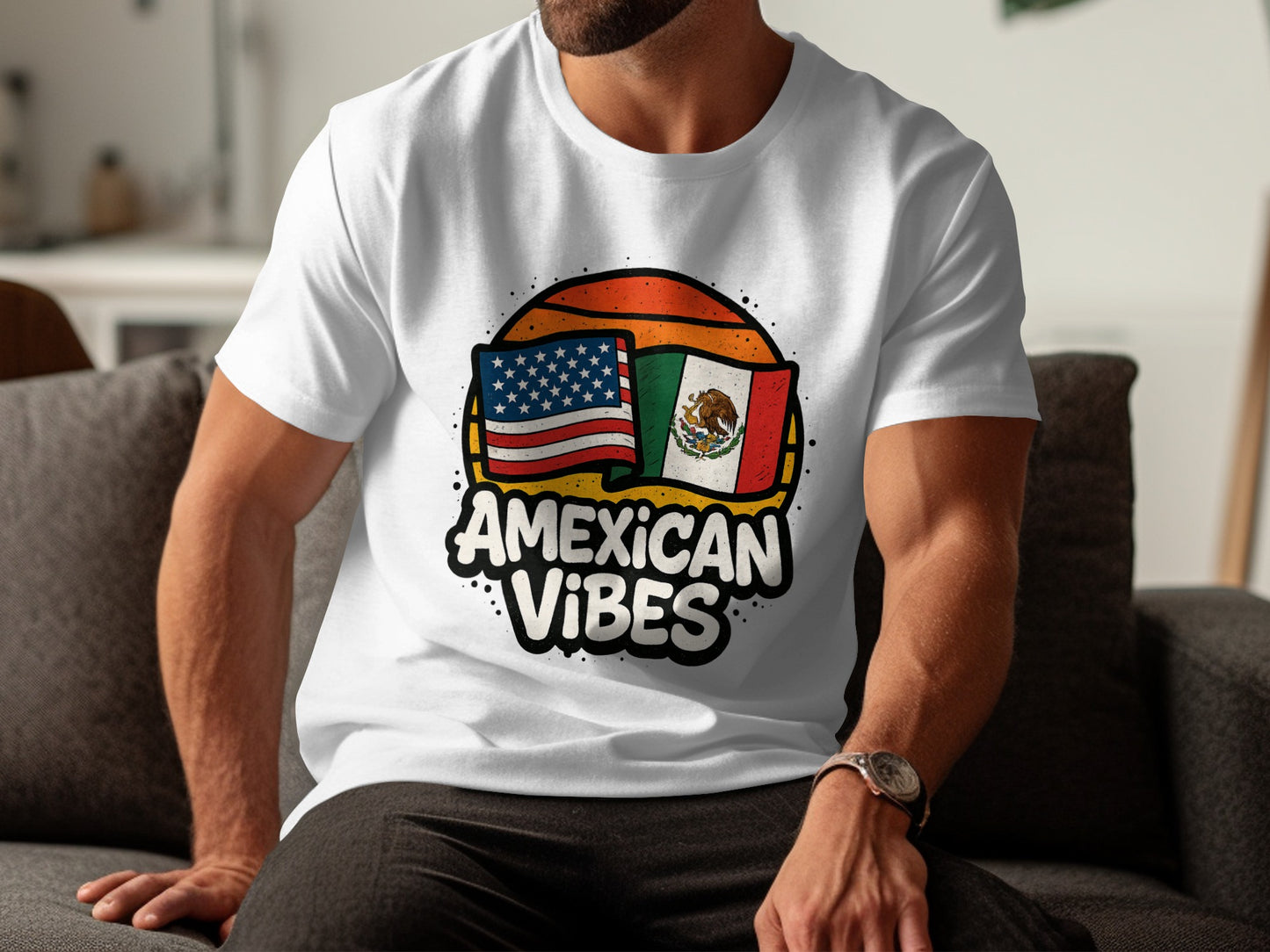 American Mexican Vibes Graphic Printed T-Shirt product