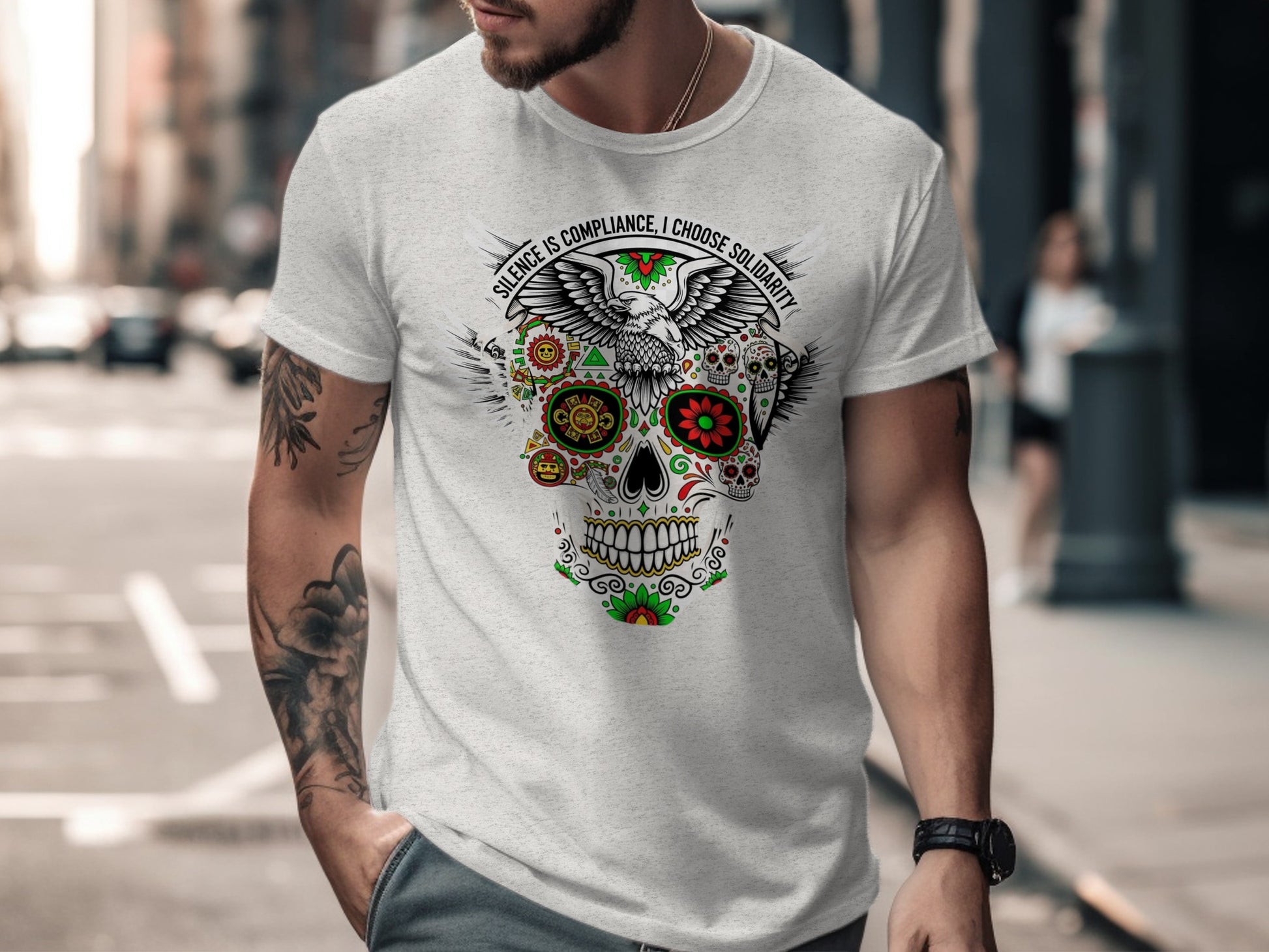 Justice Compliance I Choose Solidarity Skull T-Shirt product