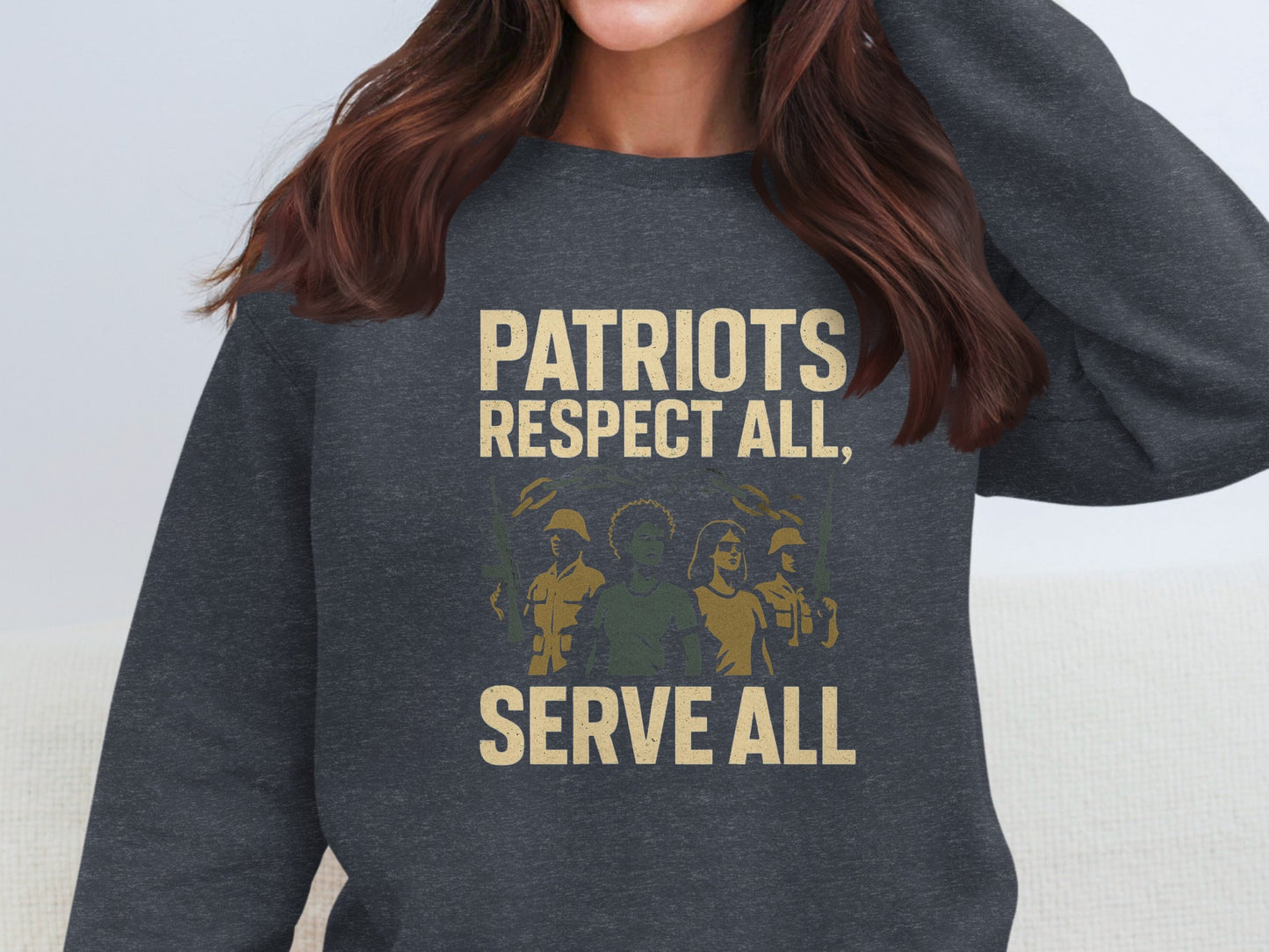Patriots Respect All Serve All Graphic Sweatshirt product type