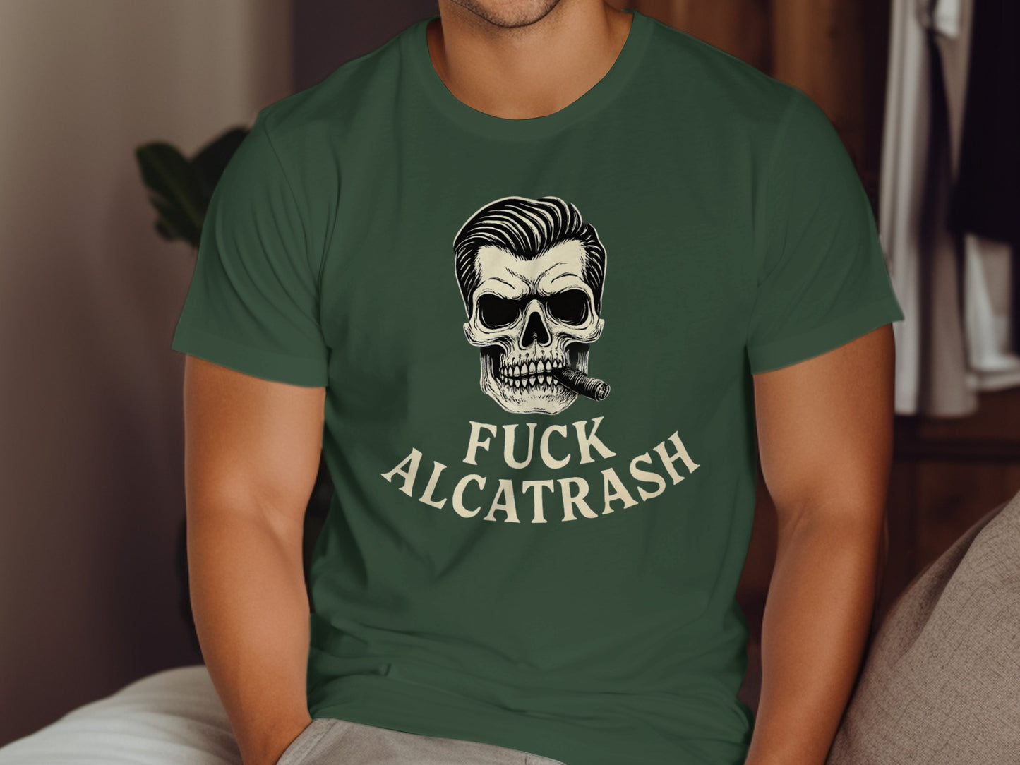 Fuck Alcatrash Skull Design T-Shirt product type