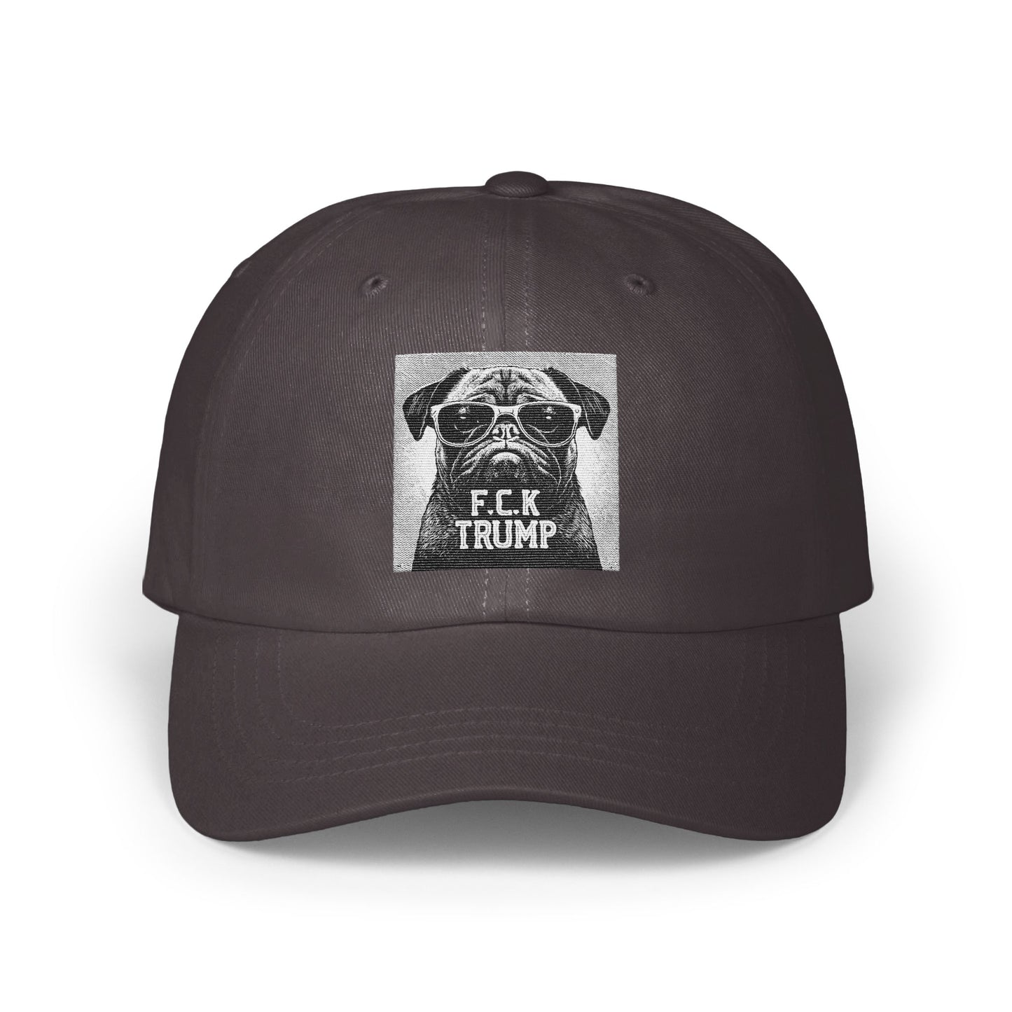 Funny Pug F.CK Trump Embroidered Unisex Hat product type