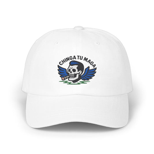 Bold Skull Embroidered Chinga Tu Maga Hat product type