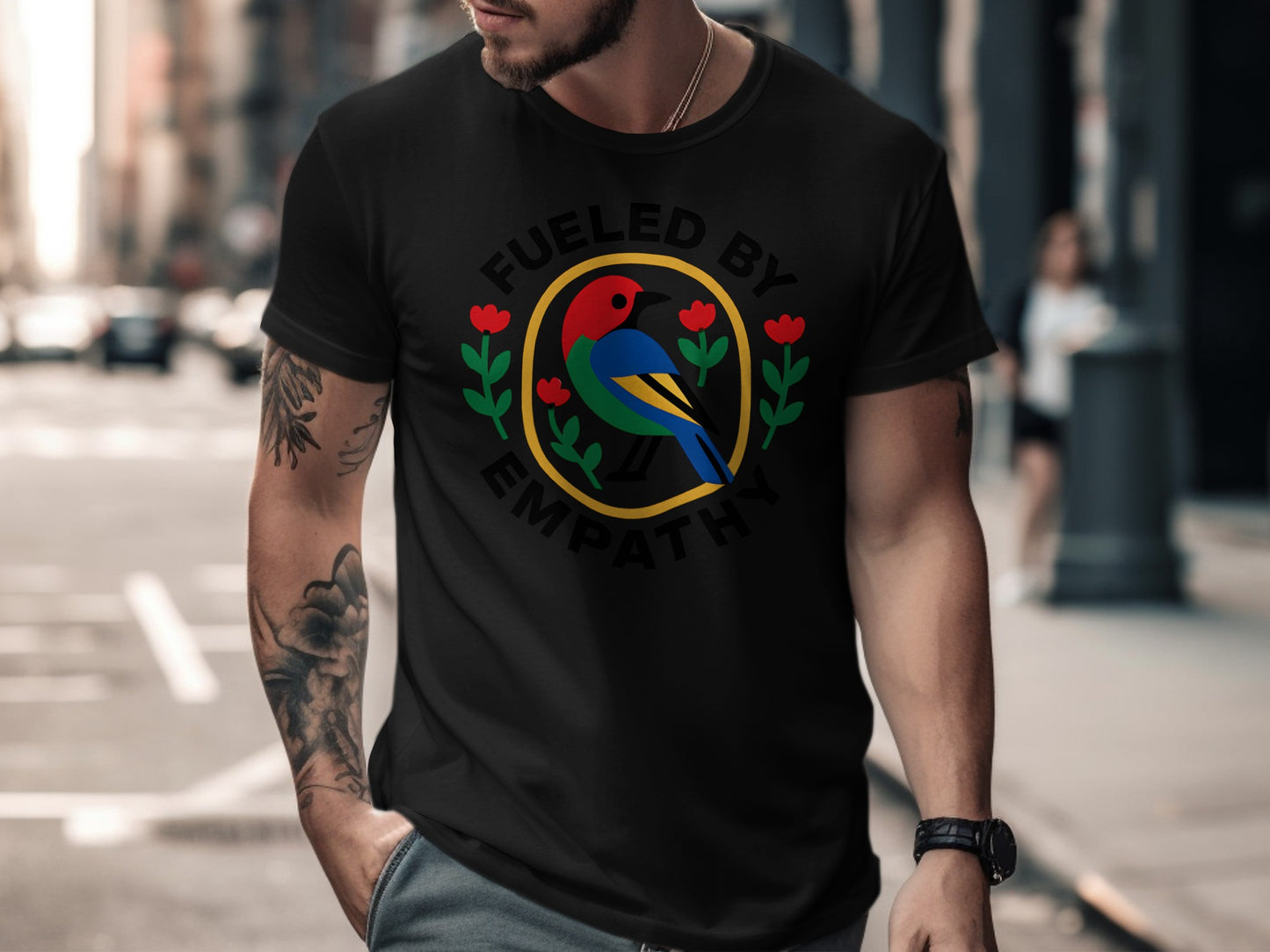 Fueled by Empathy Parrot Graphic Design T-Shirt product type