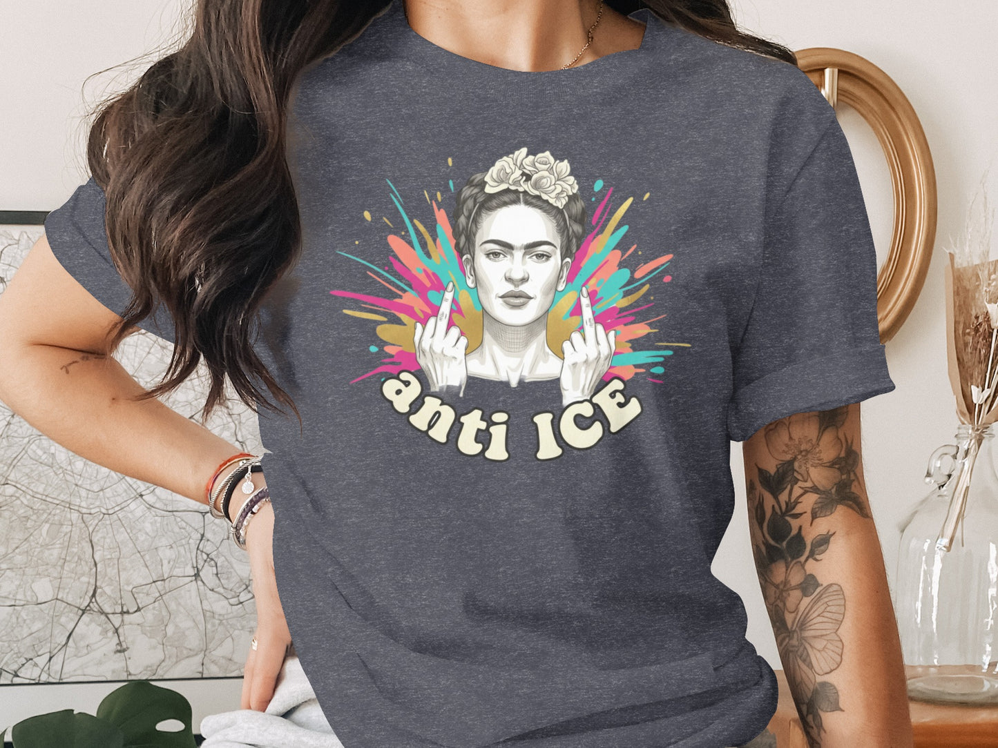 Anti ICE Statement Graphic Tee Product