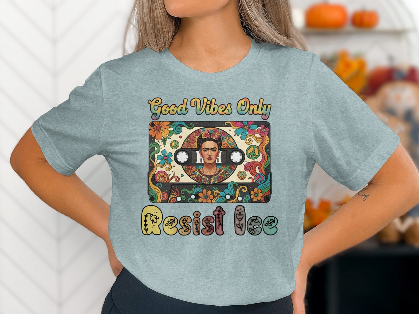 Good Vibes Only Frida Kahlo Graphic Resist Tee product type