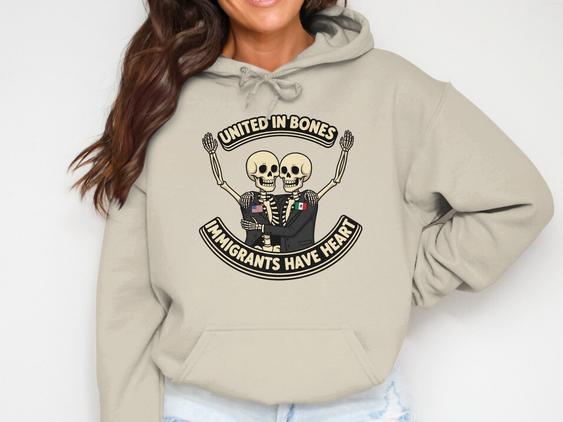 United In Bones Immigrants Have Heart Hoodie product
