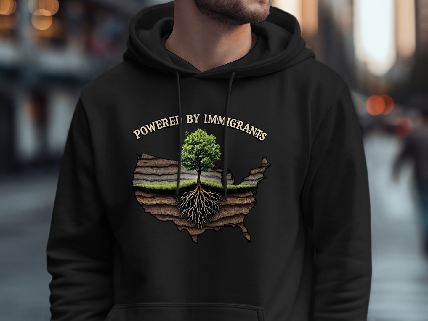 Powered by Immigrants Graphic Hoodie product
