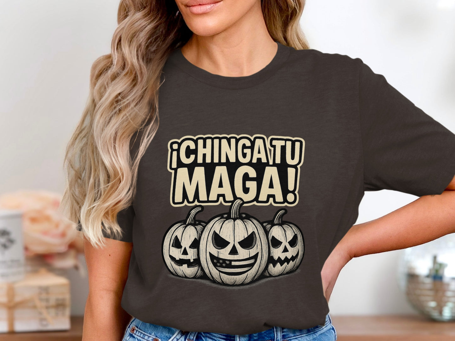 ¡Chinga Tu Maga! Halloween Printed Shirt product type