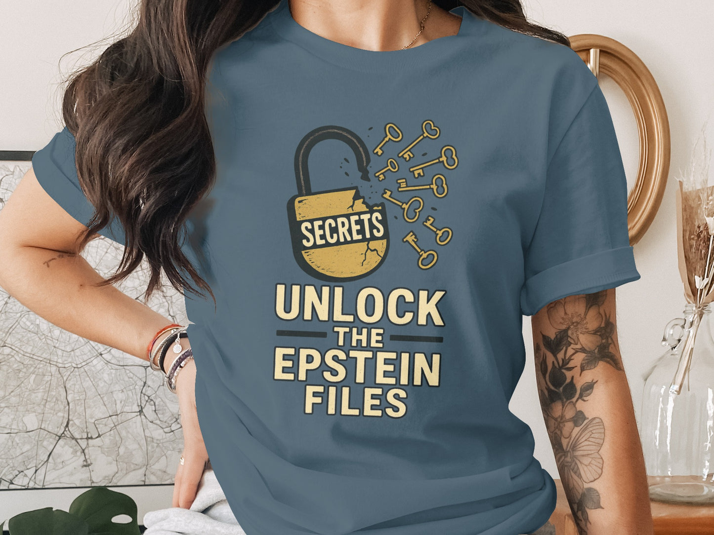 Unlock the Epstein Files Secrets Graphic T-Shirt product