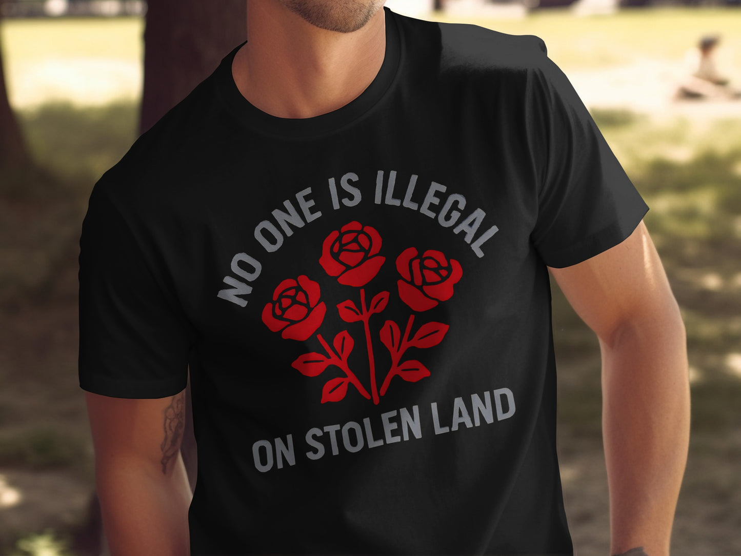 No One Is Illegal On Stolen Land Graphic T-shirt product