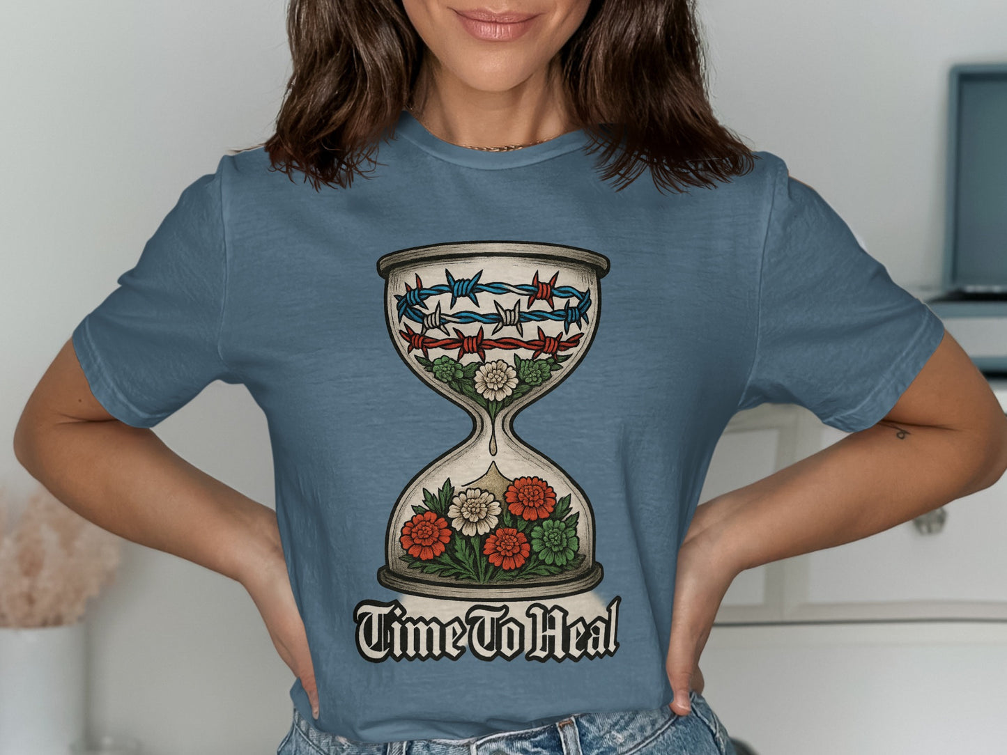 Time To Heal Hourglass T Shirt Graphic Tee product type