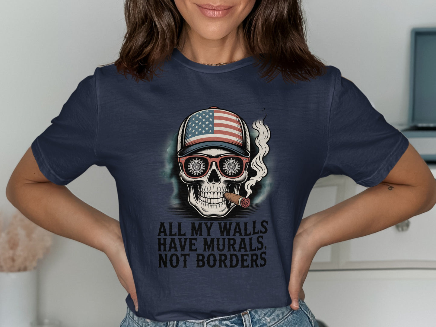 All My Walls Have Murals Not Borders T-Shirt product