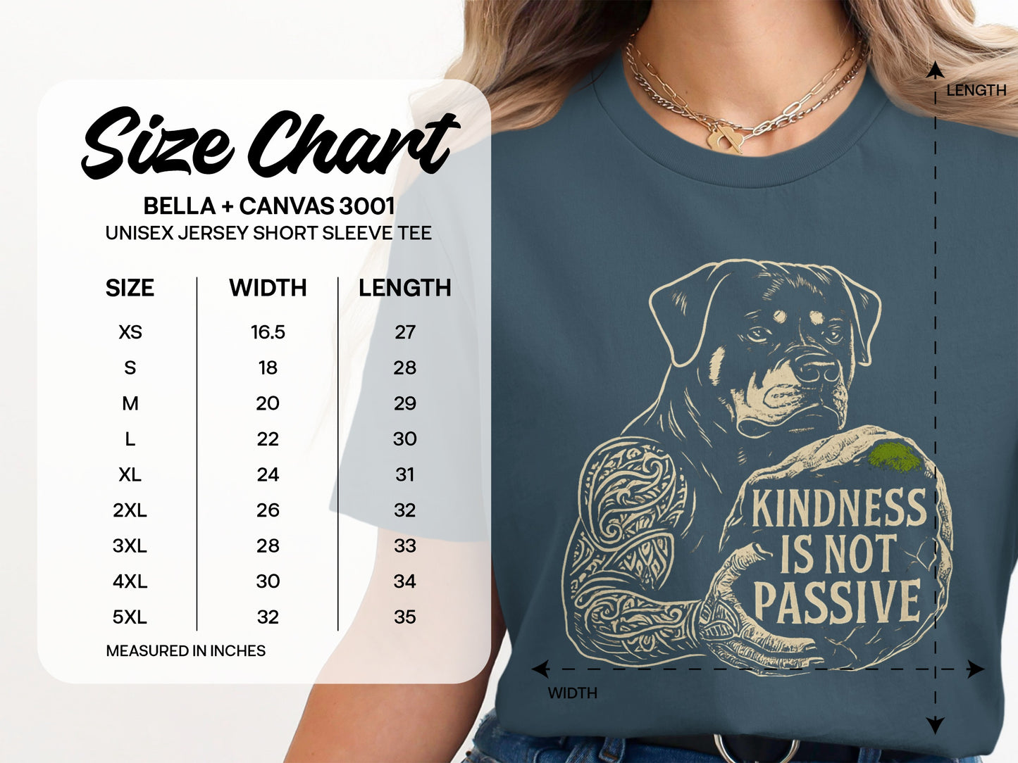 Kindness Is Not Passive Rottweiler Unisex Tee