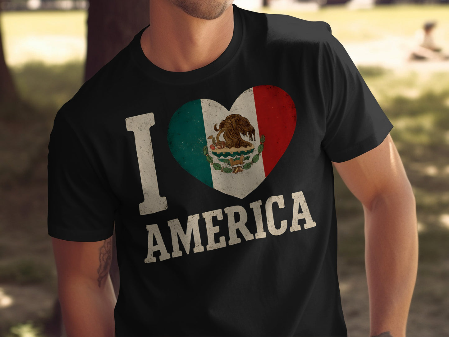 I Love America Heart Flag Graphic T-shirt product
