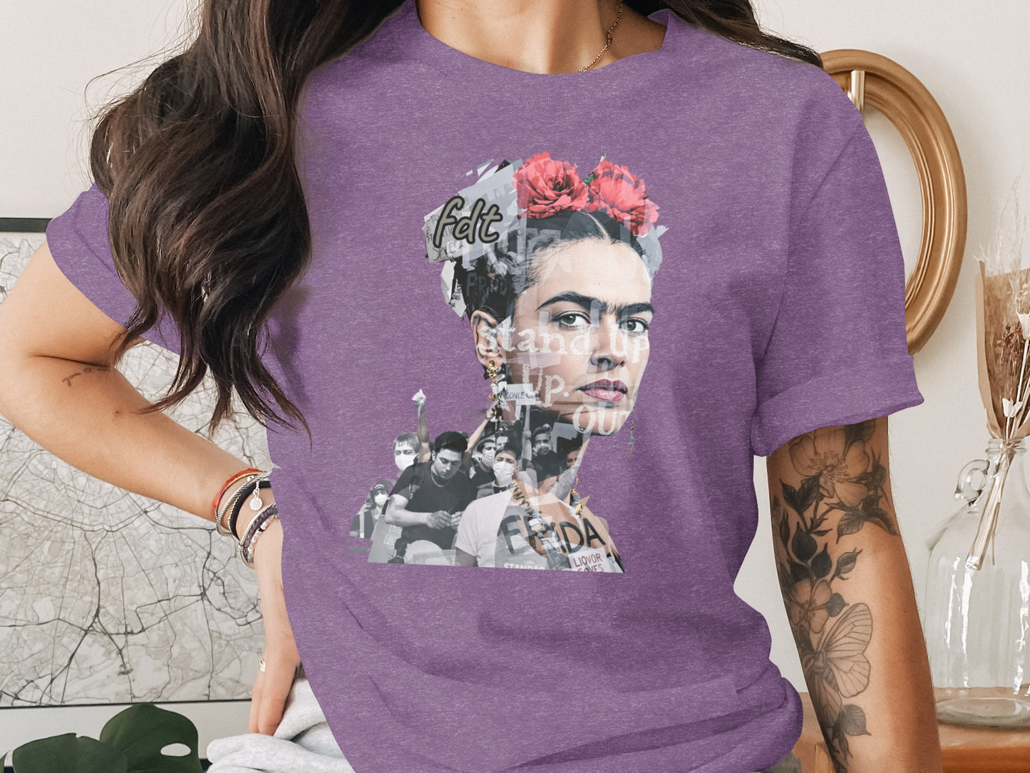 Felt Stand Up Unida Frida Kahlo Graphic T-shirt product type