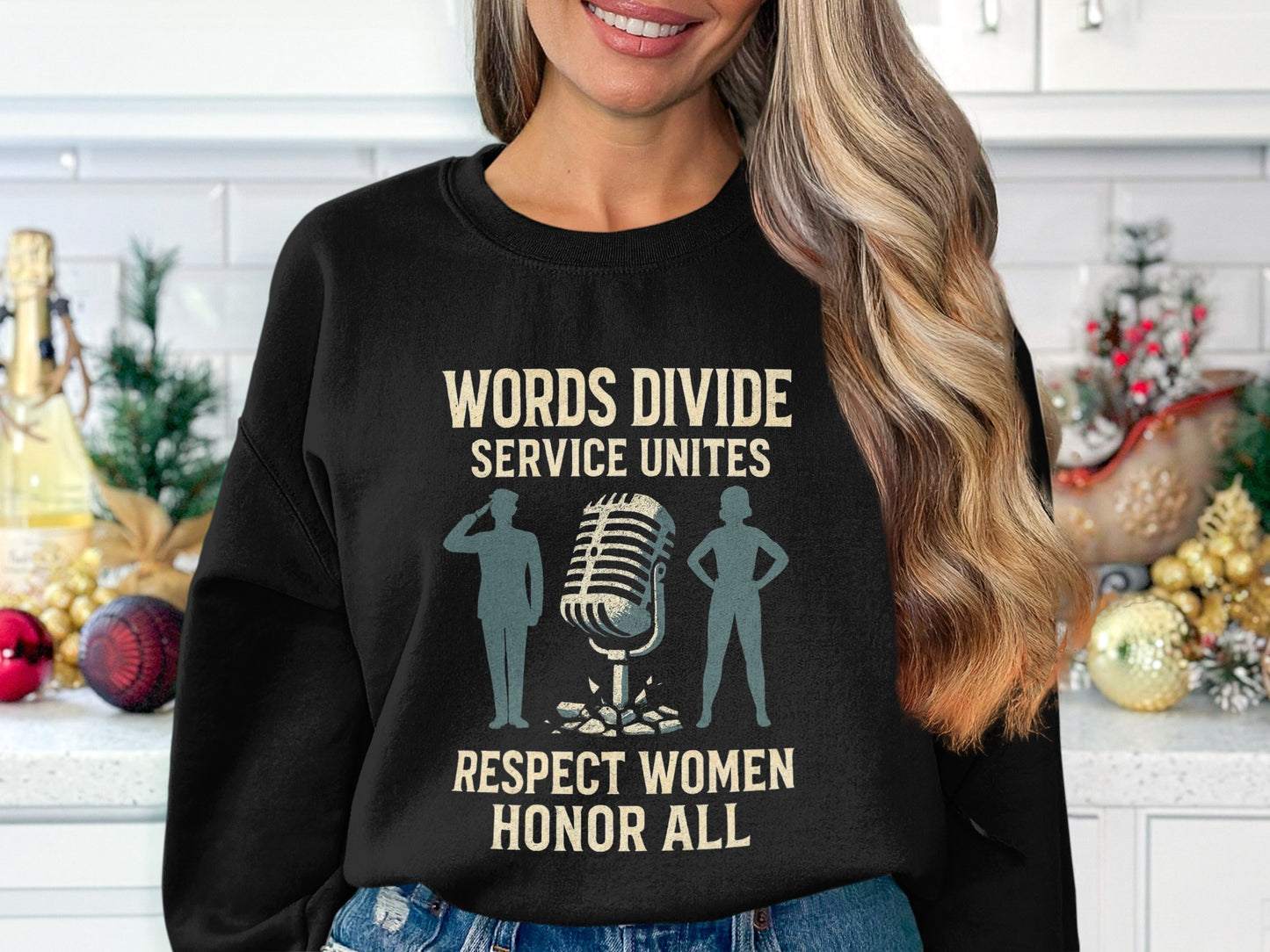 Words Divide Service Unites Respect Women Honor All product type