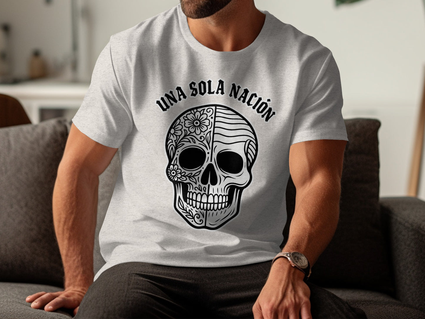 Una Sola Nación Skull Graphic Tee Shirt product type