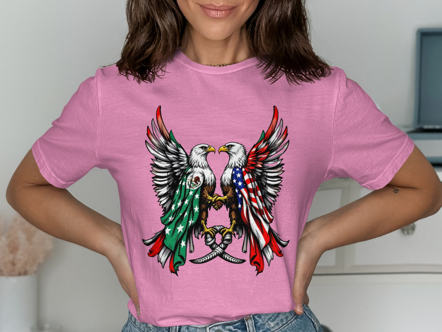 Patriotic Eagle Design Graphic T-shirt product type