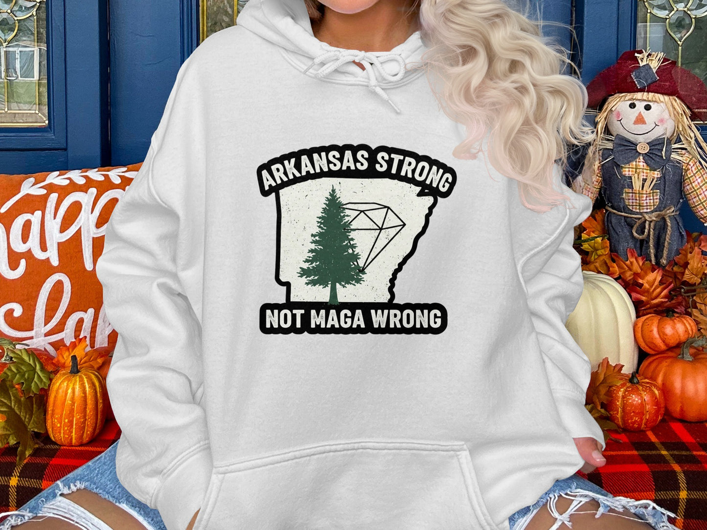 Arkansas Strong Not MAGA Wrong hoodie product