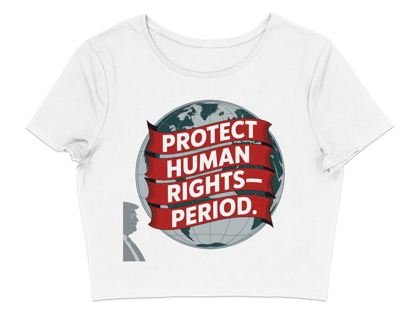 Protect Human Rights Period Graphic Crop Top product
