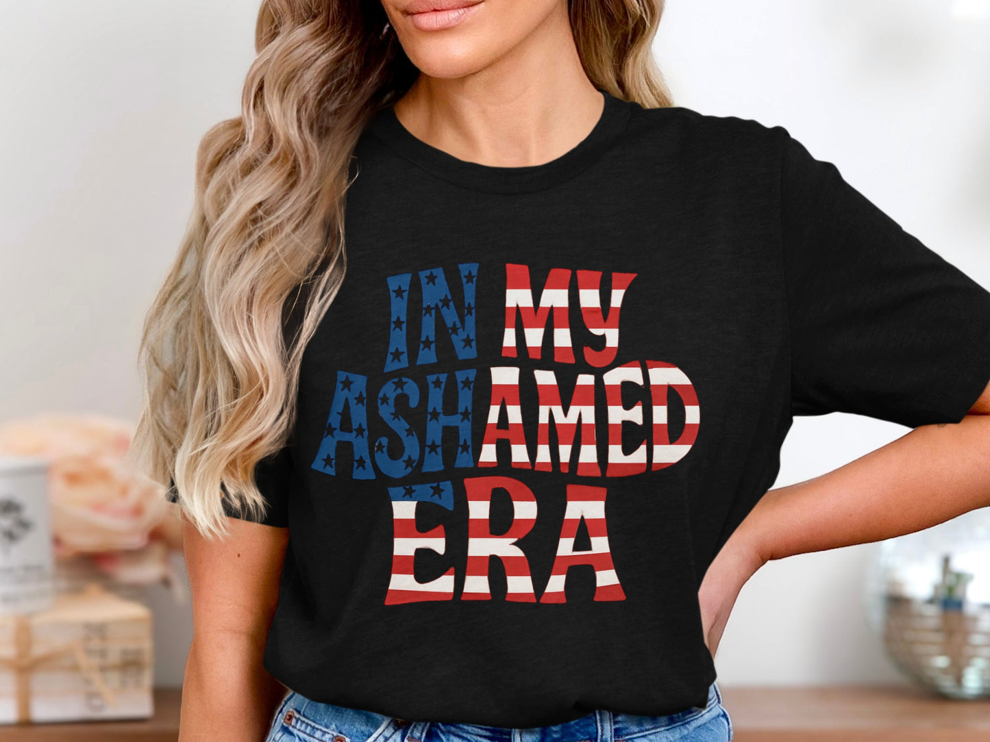 In My Ashamed Era Patriotic Graphic T-shirt product