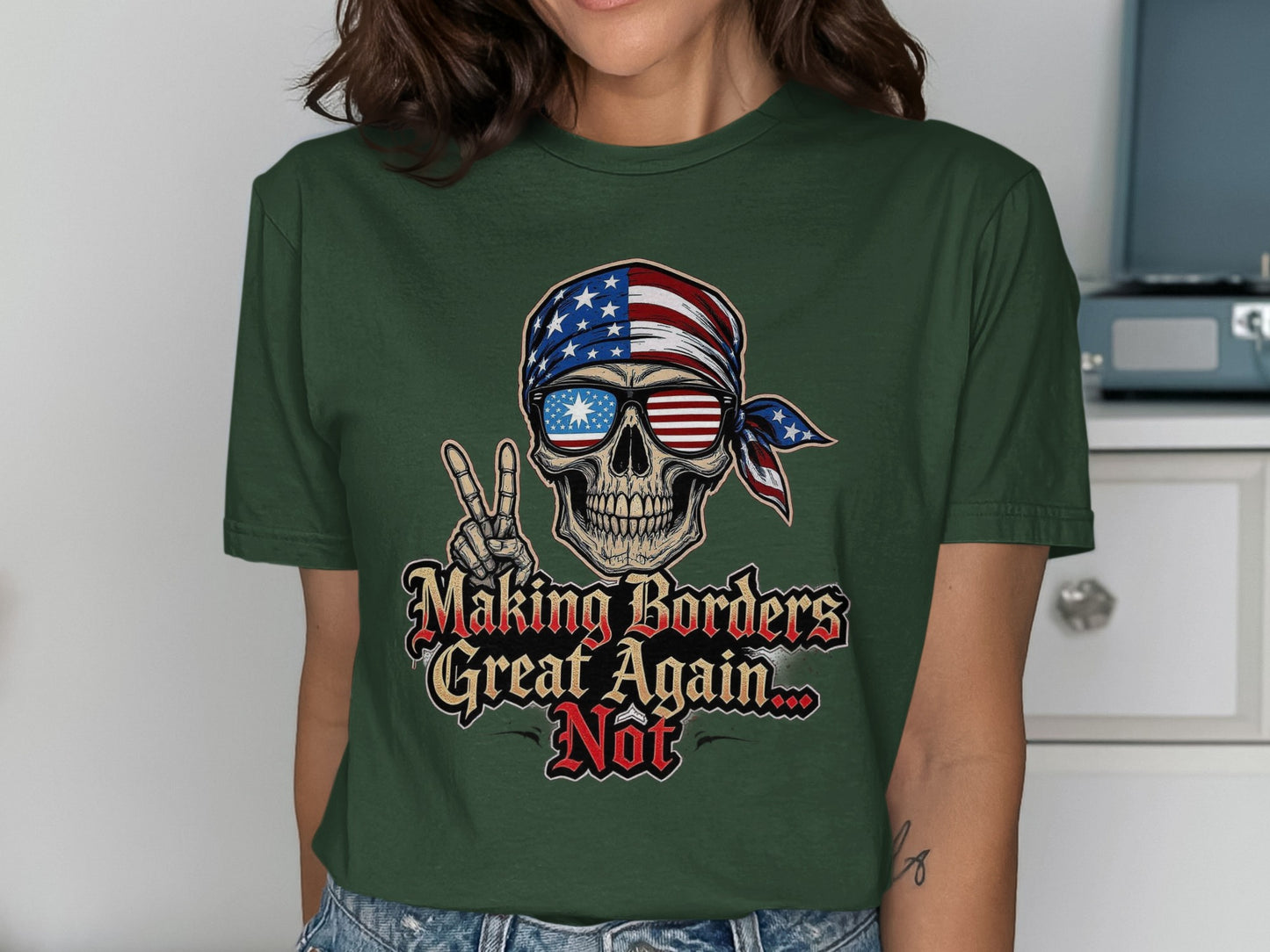 Making Borders Great Again Not Skull T-shirt product type