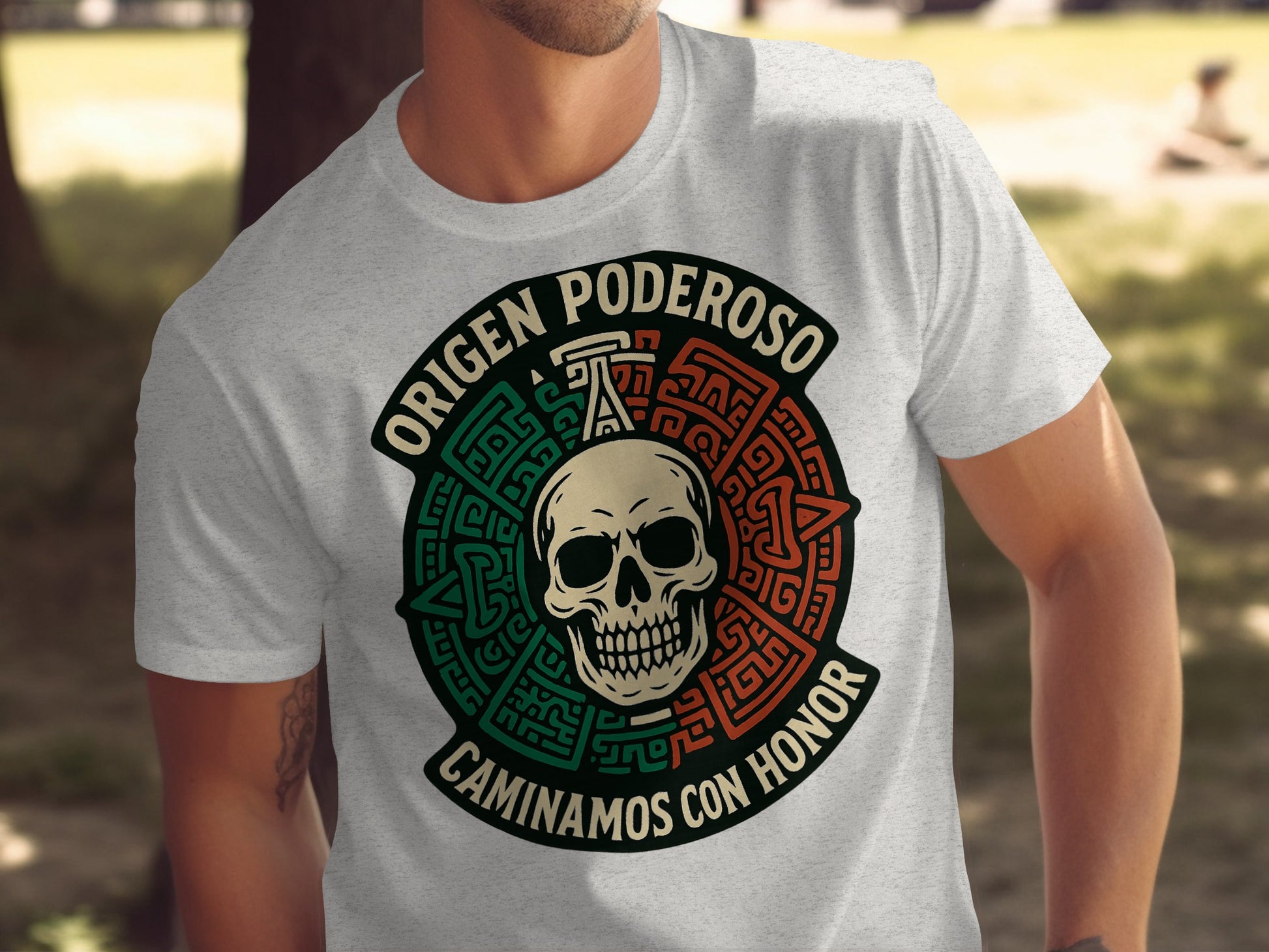 Origen Poderoso Caminamos Con Honor Skull Shirt Product