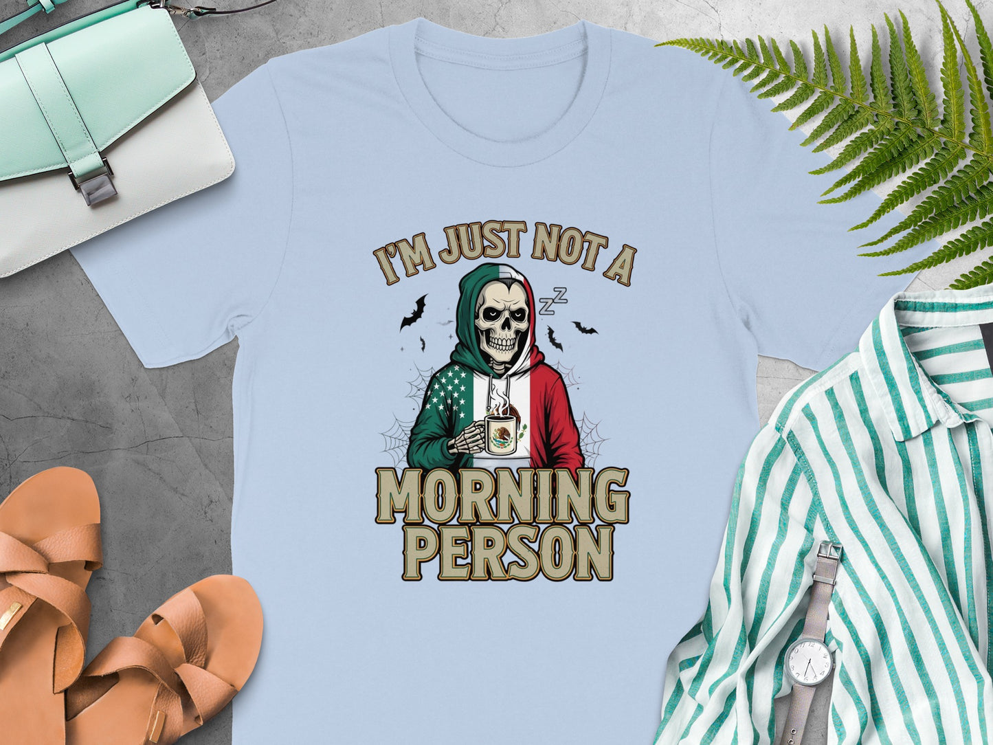 I'm Just Not a Morning Person Funny Skeleton product