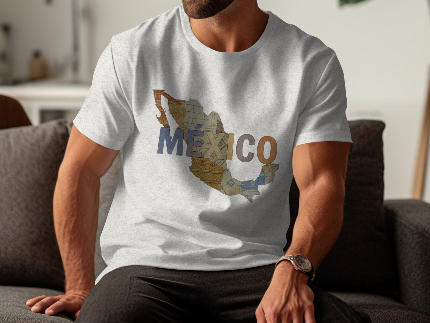 Mexico Map Design Graphic Stylish T-Shirt product