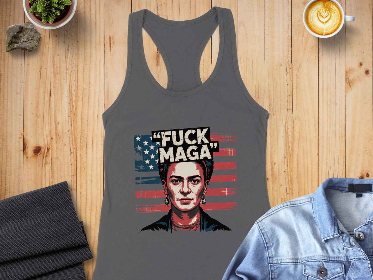 'Fuck MAGA' American Flag Graphic Tank product