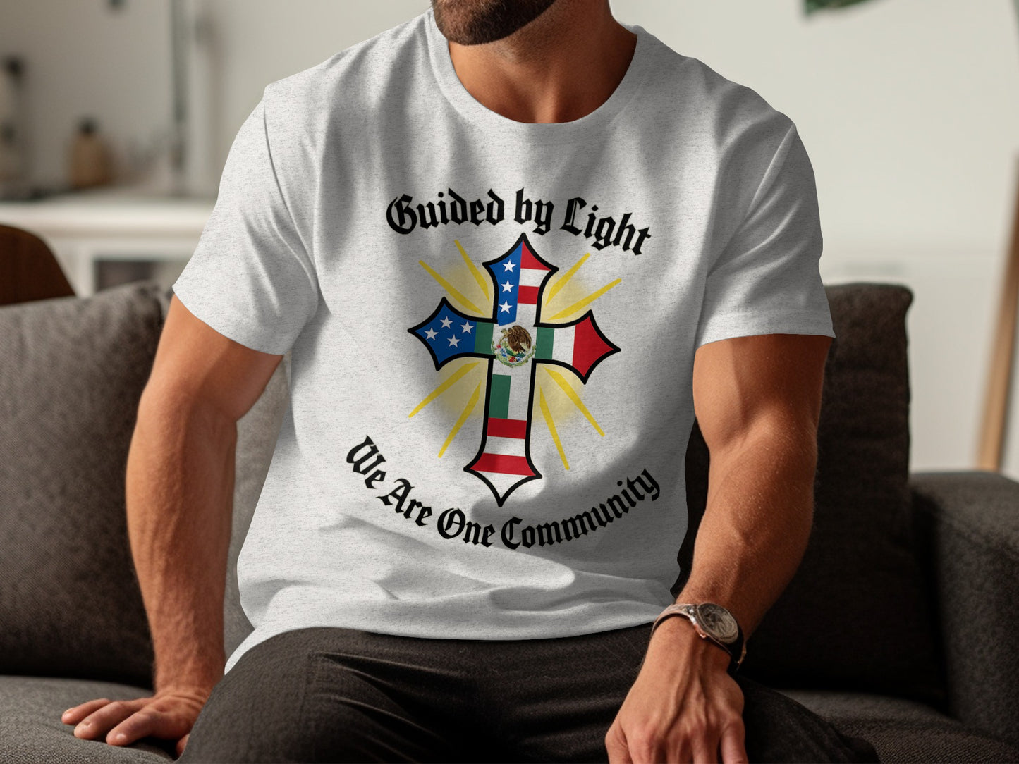 Guided by Light We Are One Community T-shirt product type