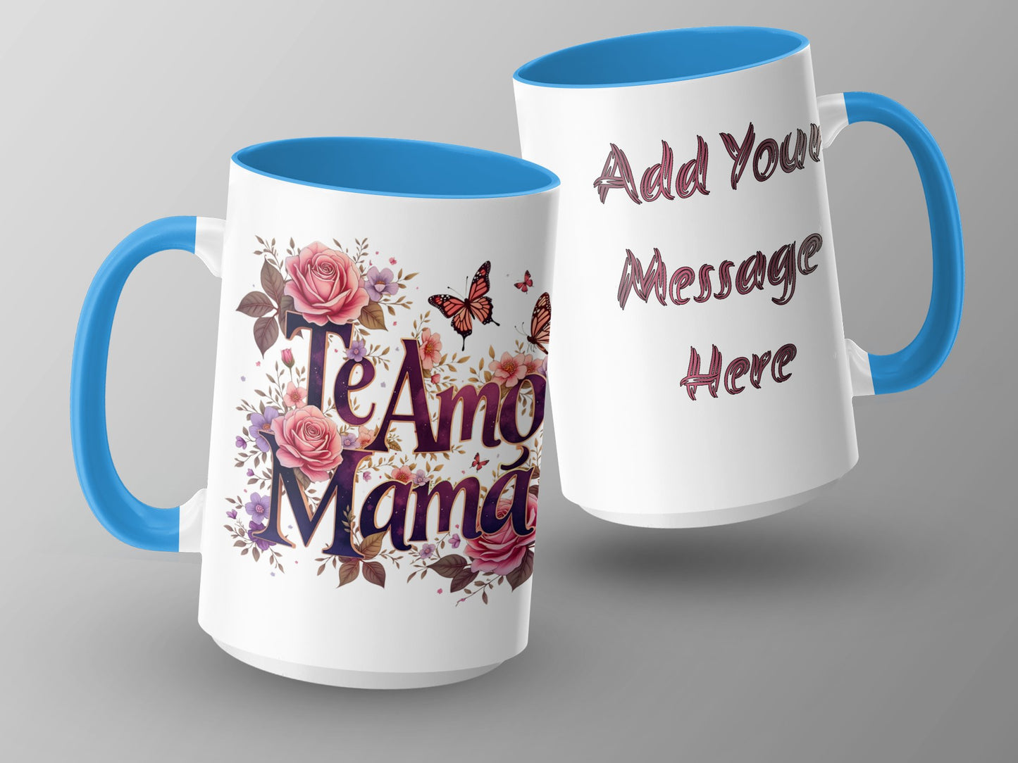 Te Amo Mama Customizable Floral Mug product type
