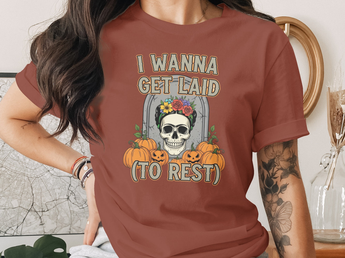 I Wanna Get Laid To Rest Skeleton Halloween product