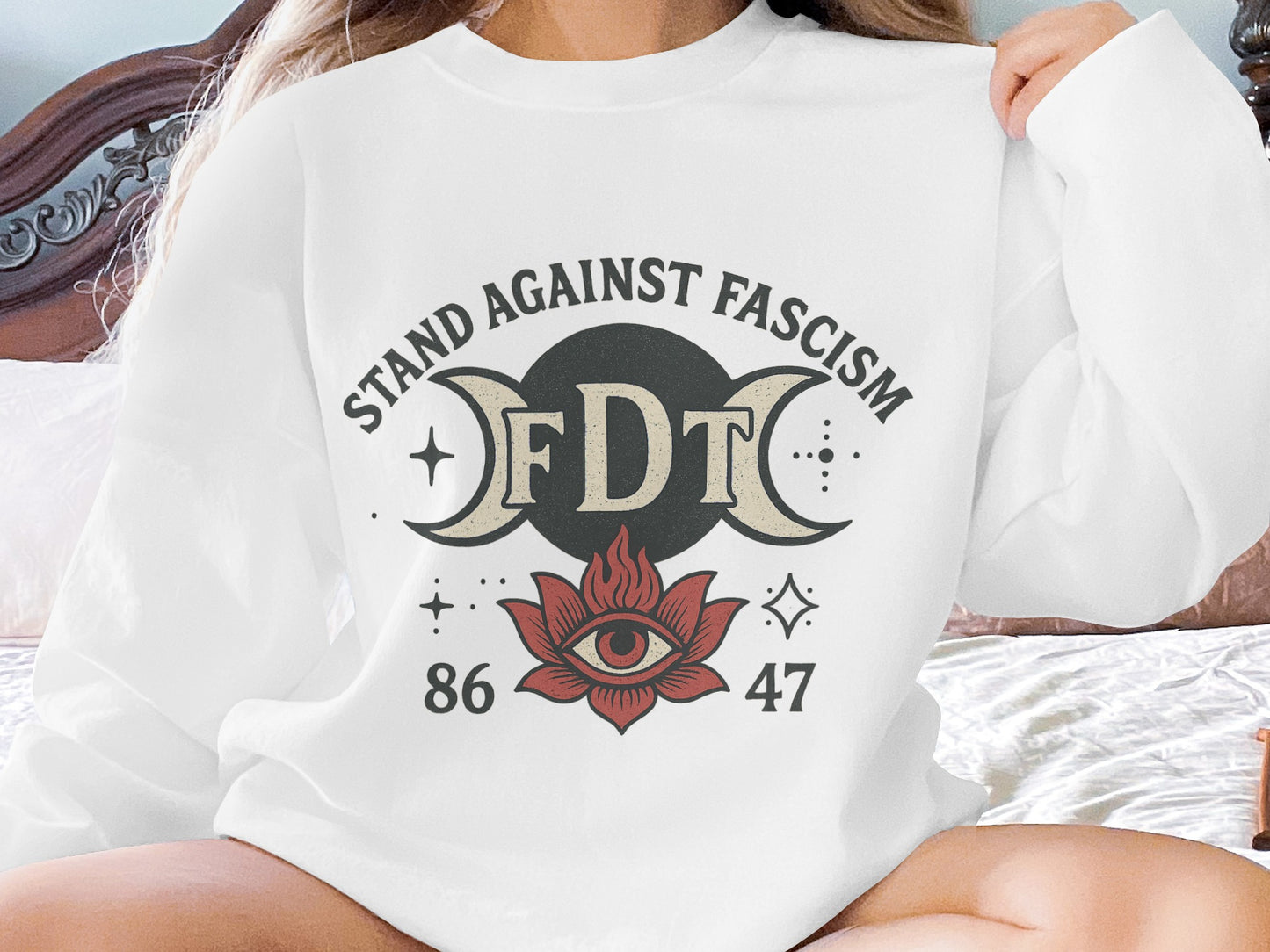 Stand Against Fascism Eye and Lotus Graphic product type