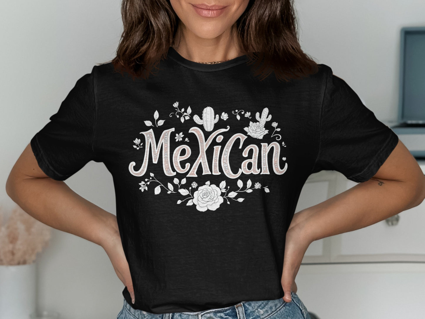 Mexican Graphic Tee for Women Floral Festival product type
