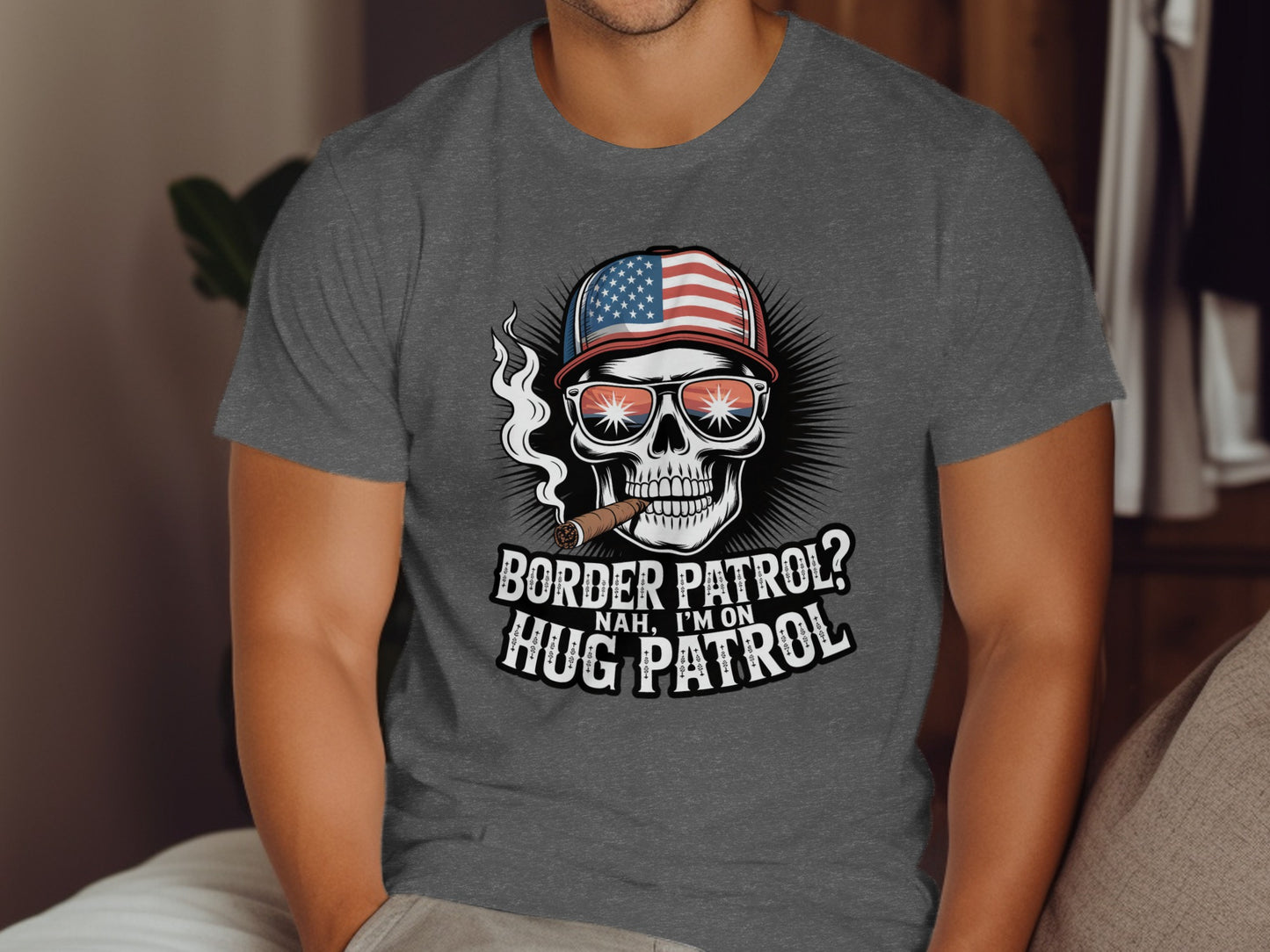 Border Patrol Skull Design Graphic T-Shirt product