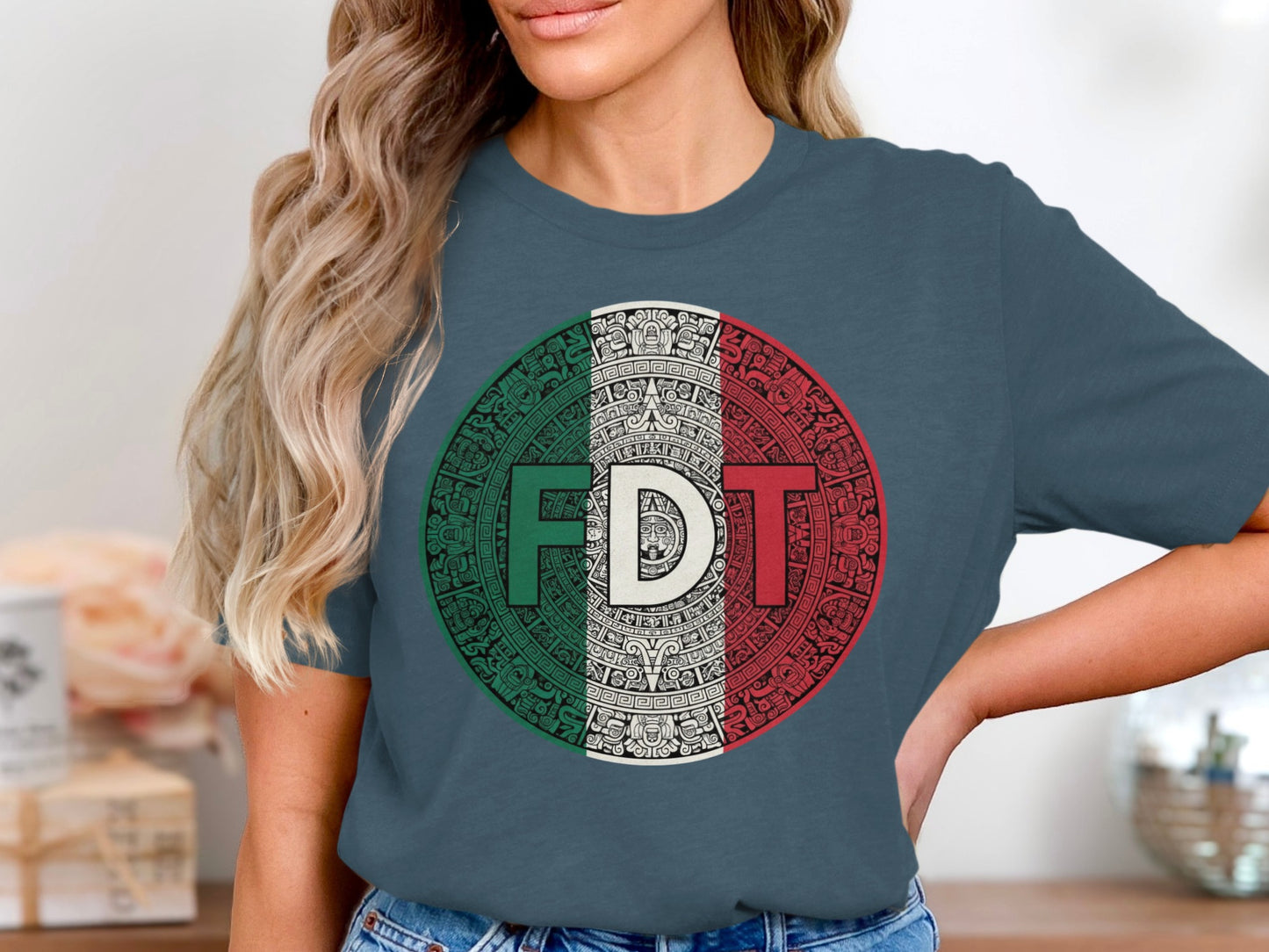 Colorful FDT Graphic Tee with Aztec Design product