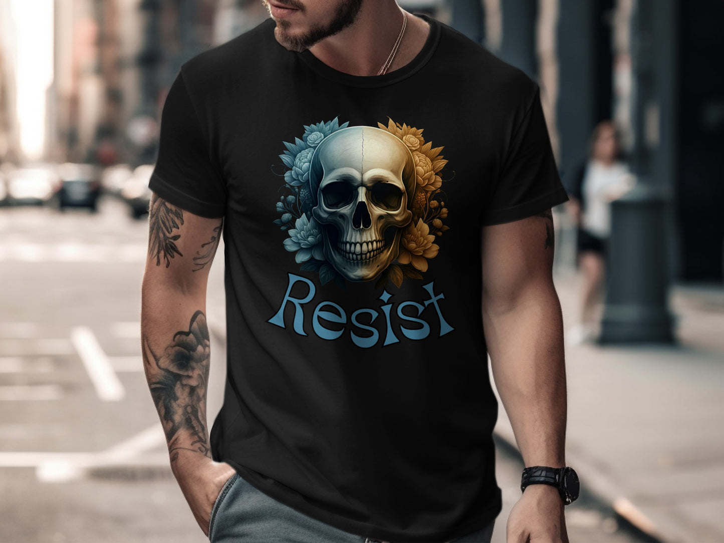 Resist Skull Graphic Tee Shirt Streetwear product type