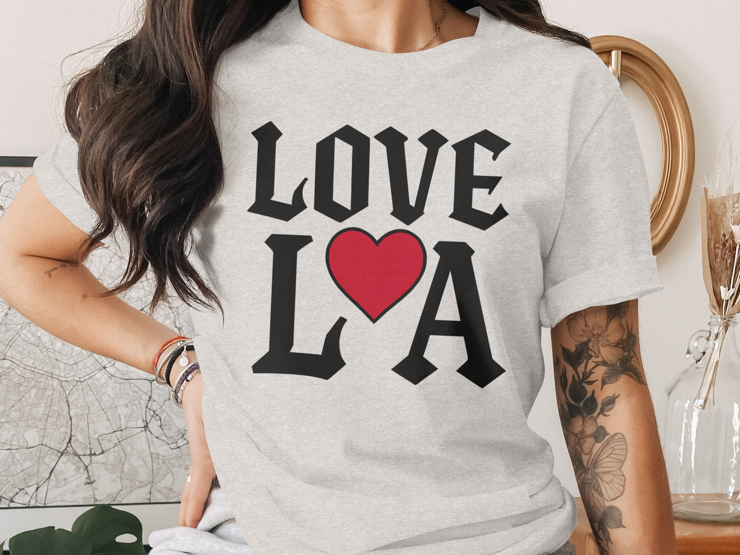 Love LA Design Graphic Casual Short Sleeve T-Shirt product
