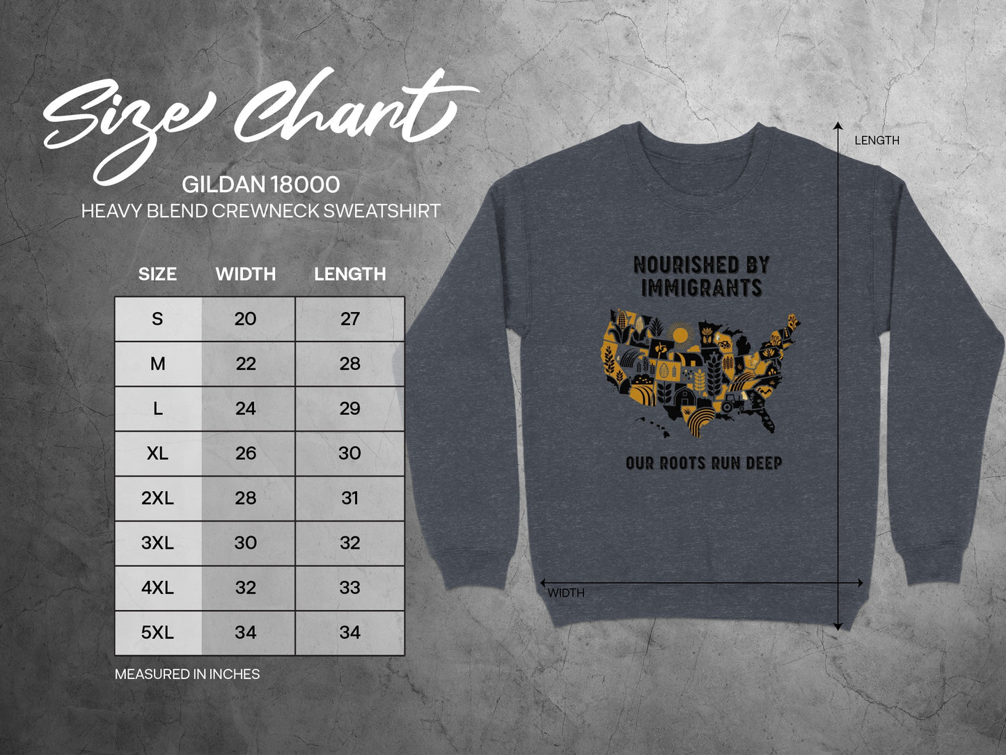 Nourished By Immigrants Crewneck Sweatshirt product type