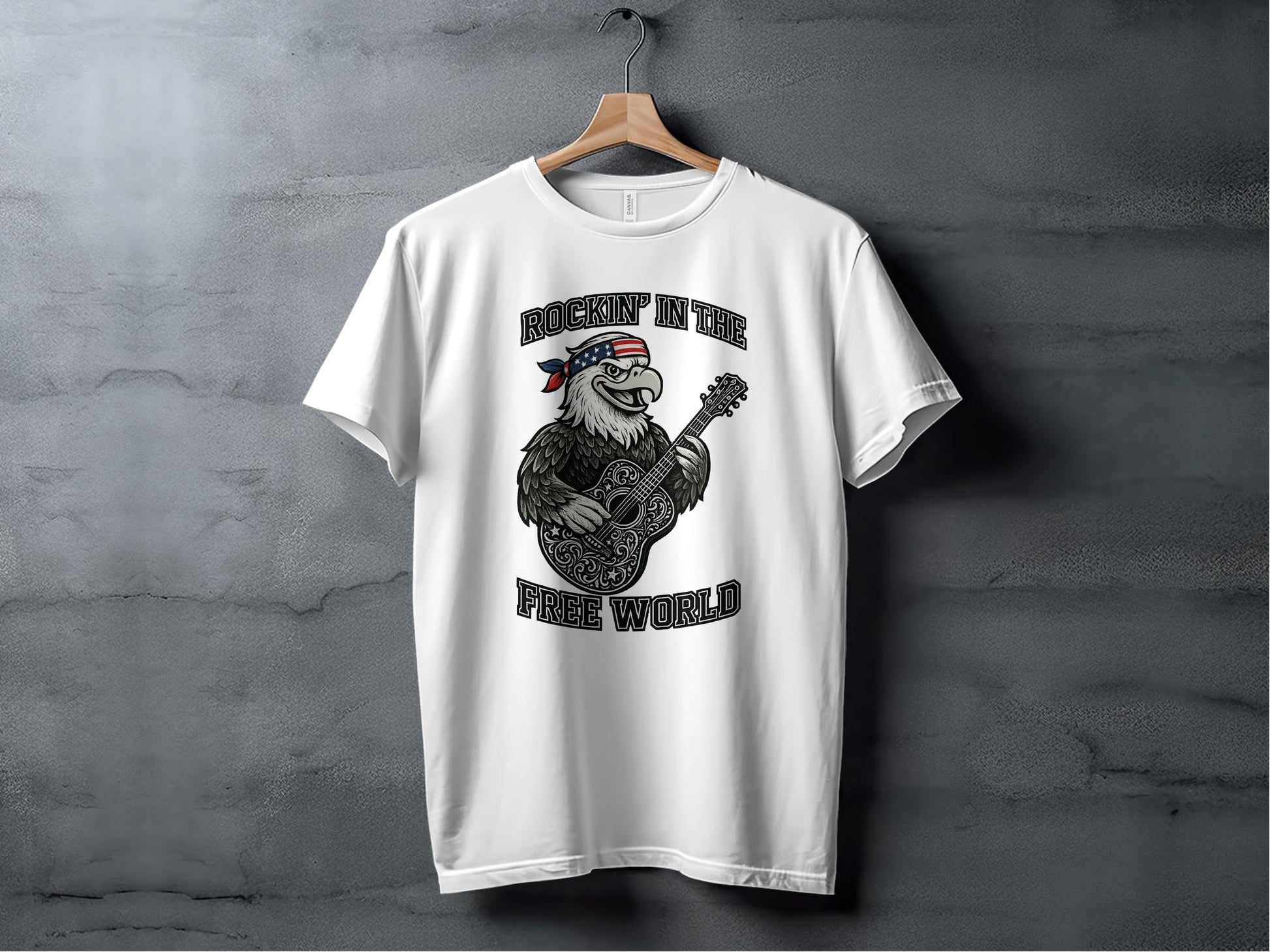 Rockin' In The Free World Eagle Graphic Shirt product type