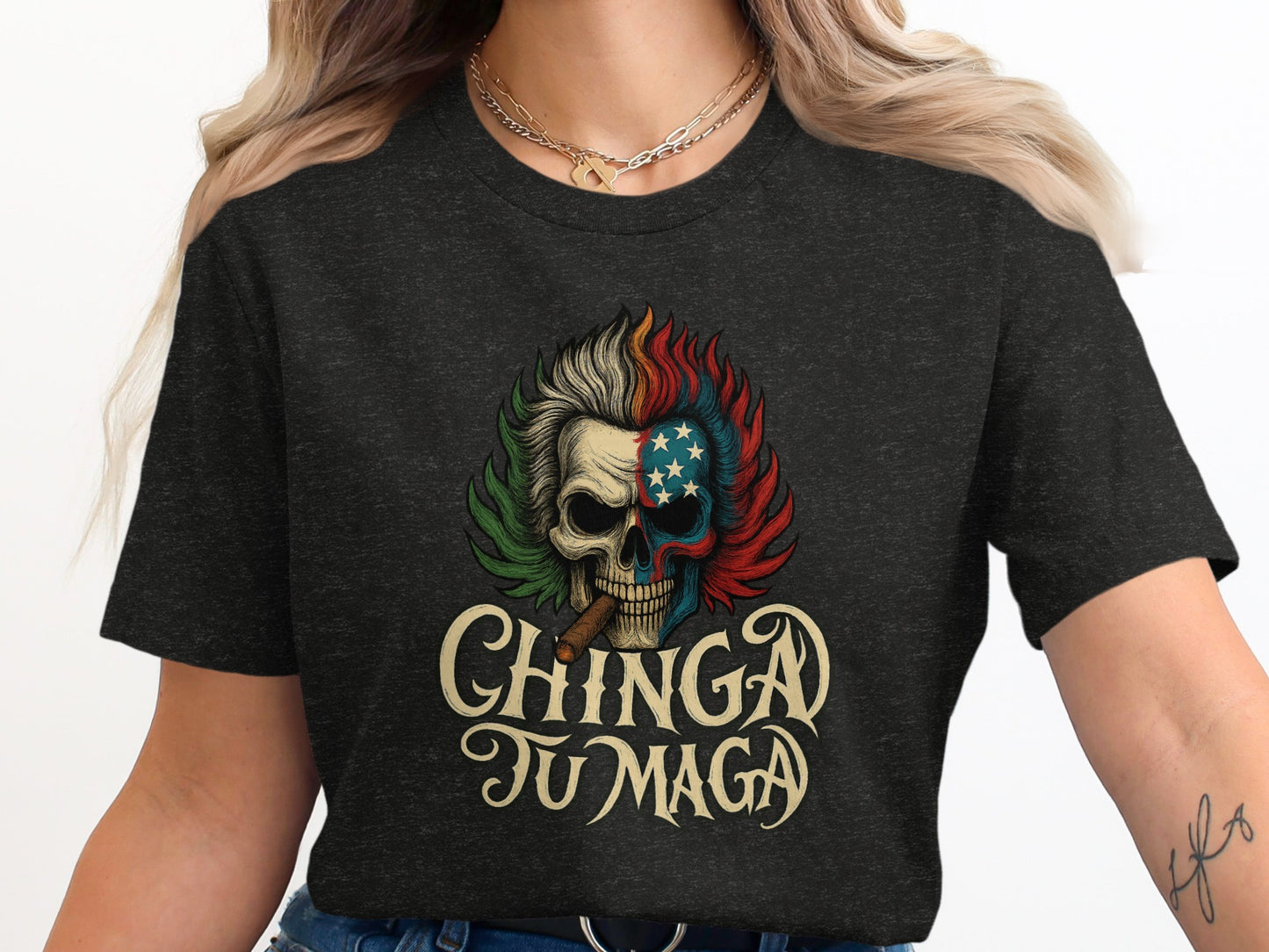 Chingad Ju Maga Skull Graphic Printed T-Shirt product