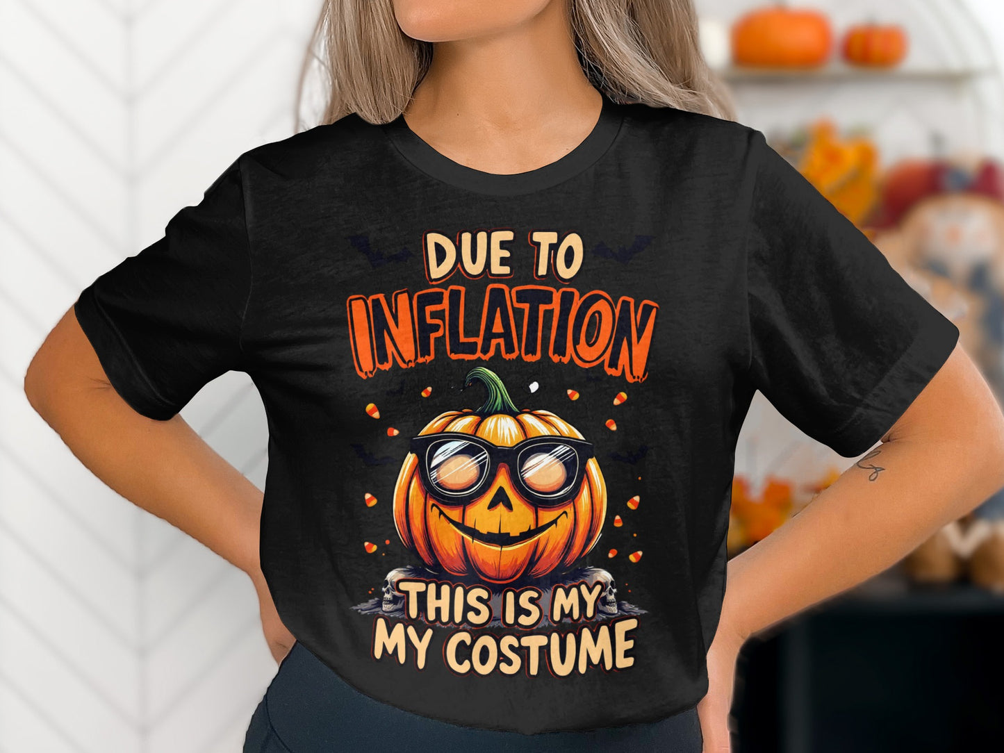 Funny Halloween Pumpkin Design T-Shirt Costume product type