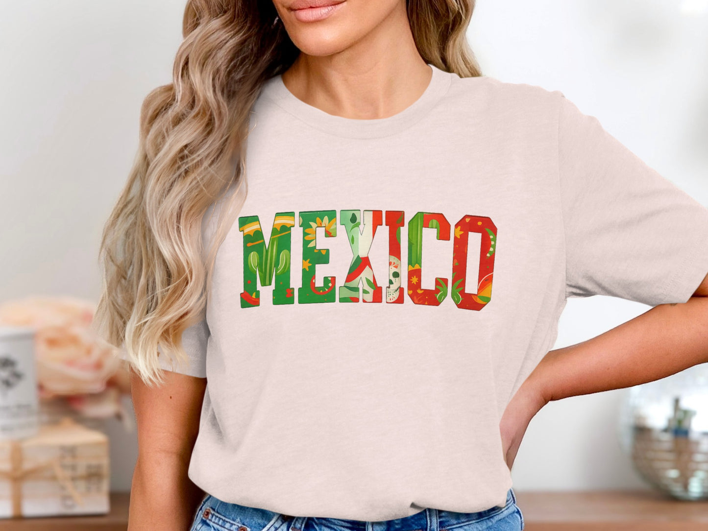 Stylish Mexico Graphic Design on White Shirt product type