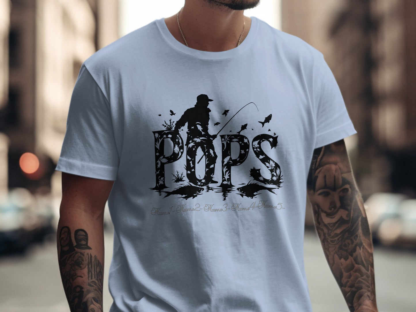 Pops Fishing Graphic T-Shirt Comfortable Unisex Product Type